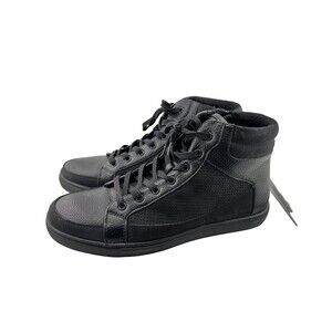 Kenneth Cole Reaction Sander High Top Sneakers Black Side Zip Men’s US 9